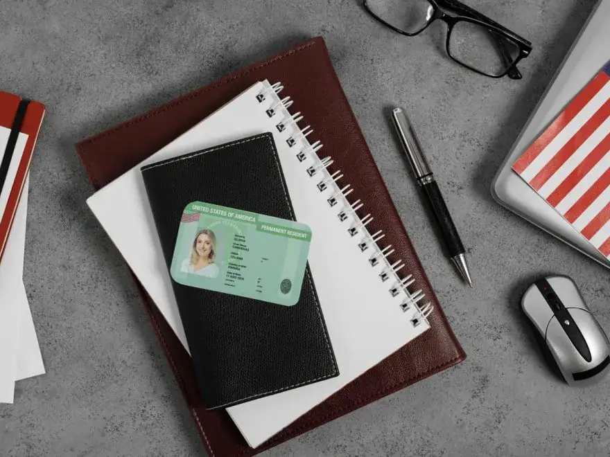 Green card application prepared with immigration notary service